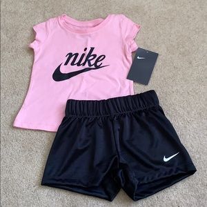 Nike girls shorts set